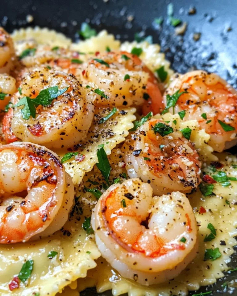 Homemade Garlic Butter Shrimp Ravioli photo