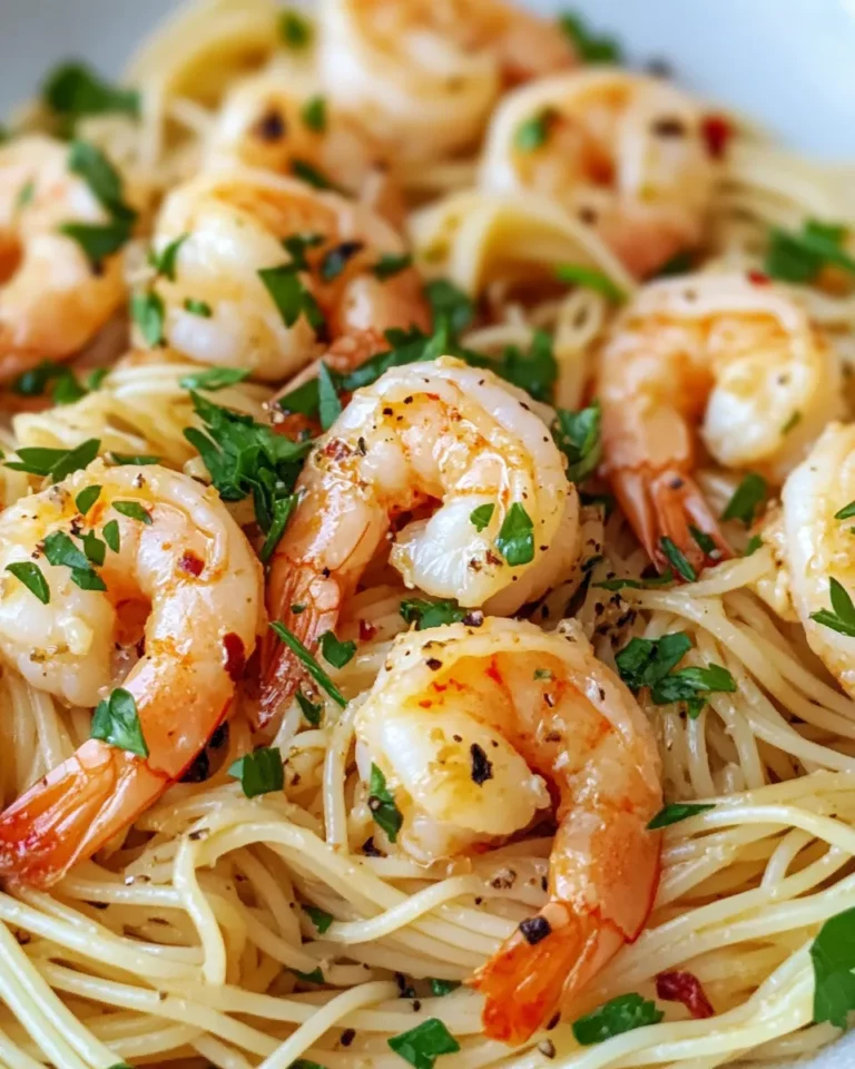 Homemade Garlic Shrimp Angel Hair Pasta photo