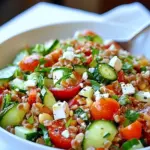 Delicious Greek Farro Salad recipe photo