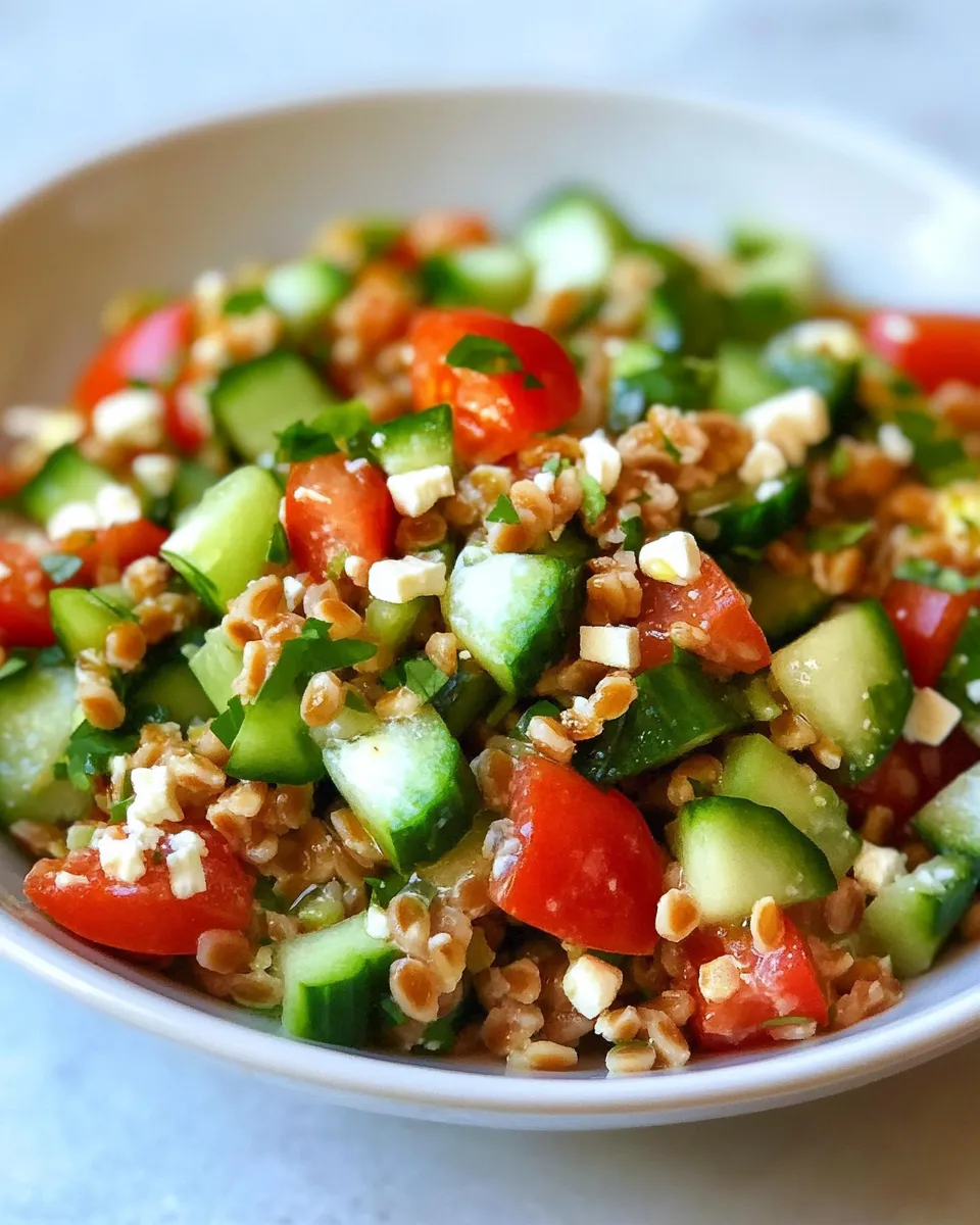 Classic Greek Farro Salad dish photo
