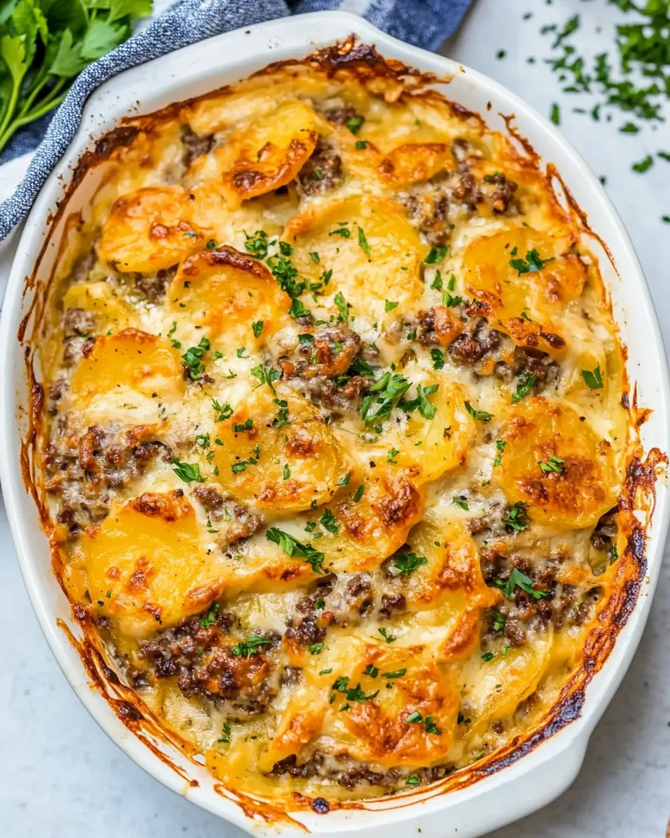 Easy Hamburger Potato Casserole dish photo