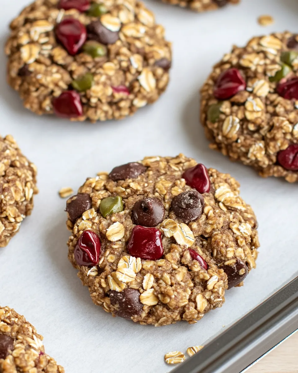 Easy Healthy Oatmeal Breakfast Cookies food shot