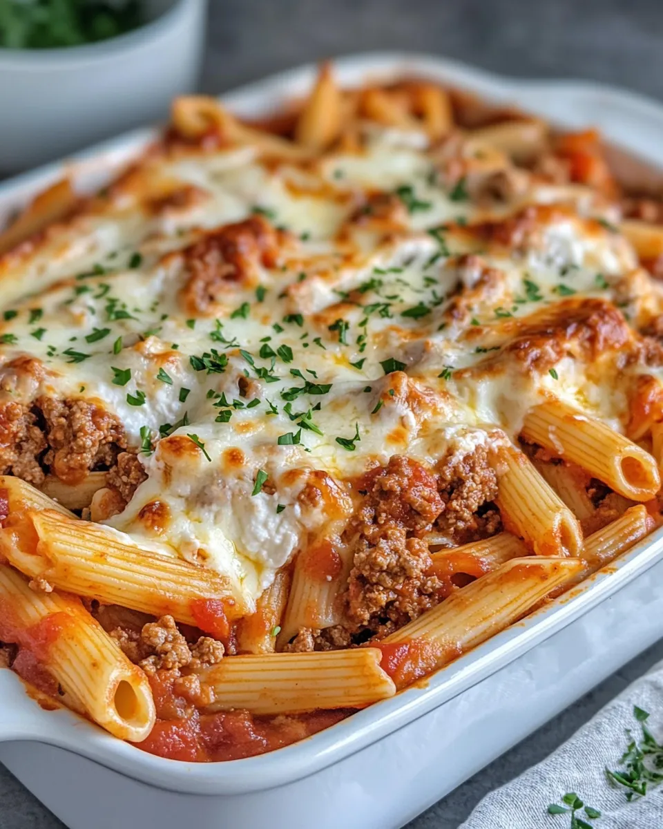 Classic Hearty Meat Lovers Baked Pasta dish photo