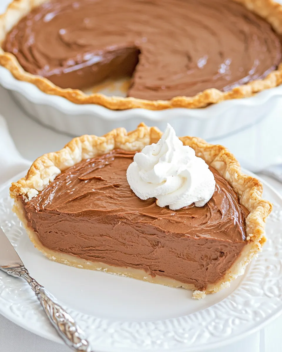 Delicious Homemade Chocolate Cream Pie recipe image