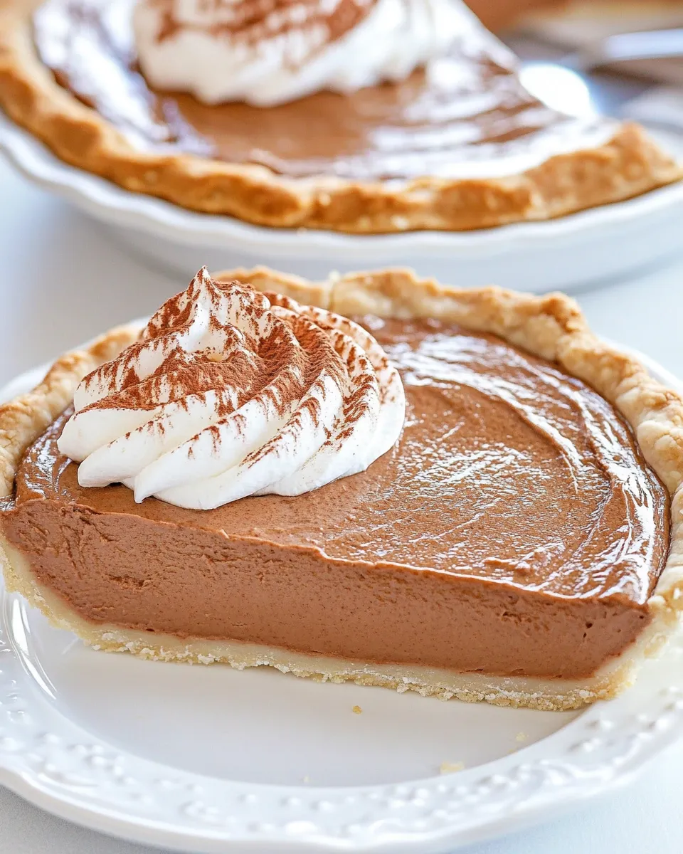 Easy Homemade Chocolate Cream Pie dish photo