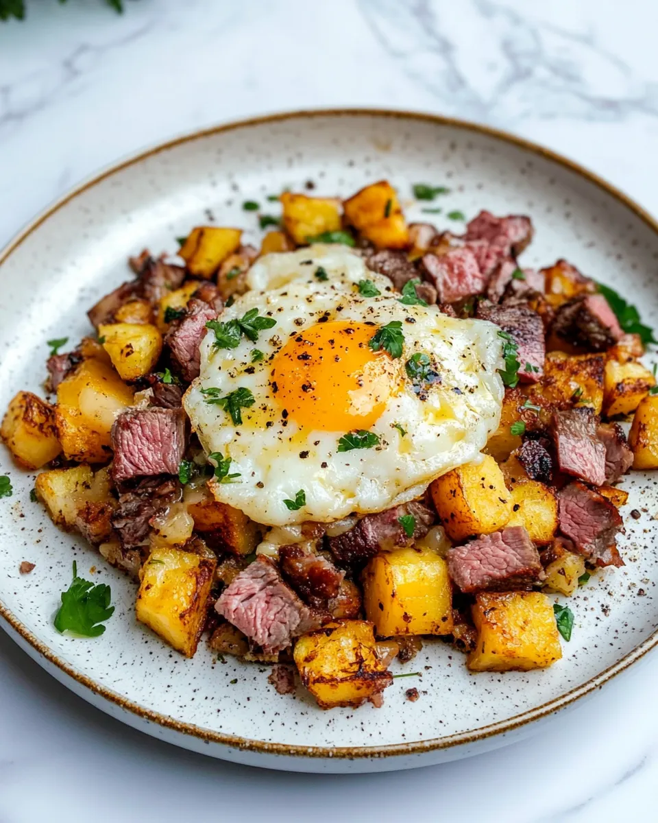 Classic Leftover Prime Rib Hash dish photo