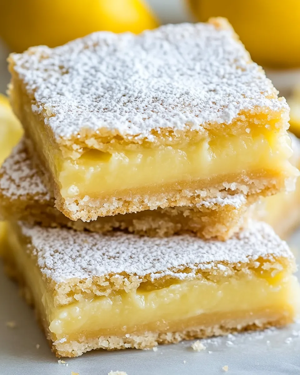 Delicious Lemon Bars Recipe shot