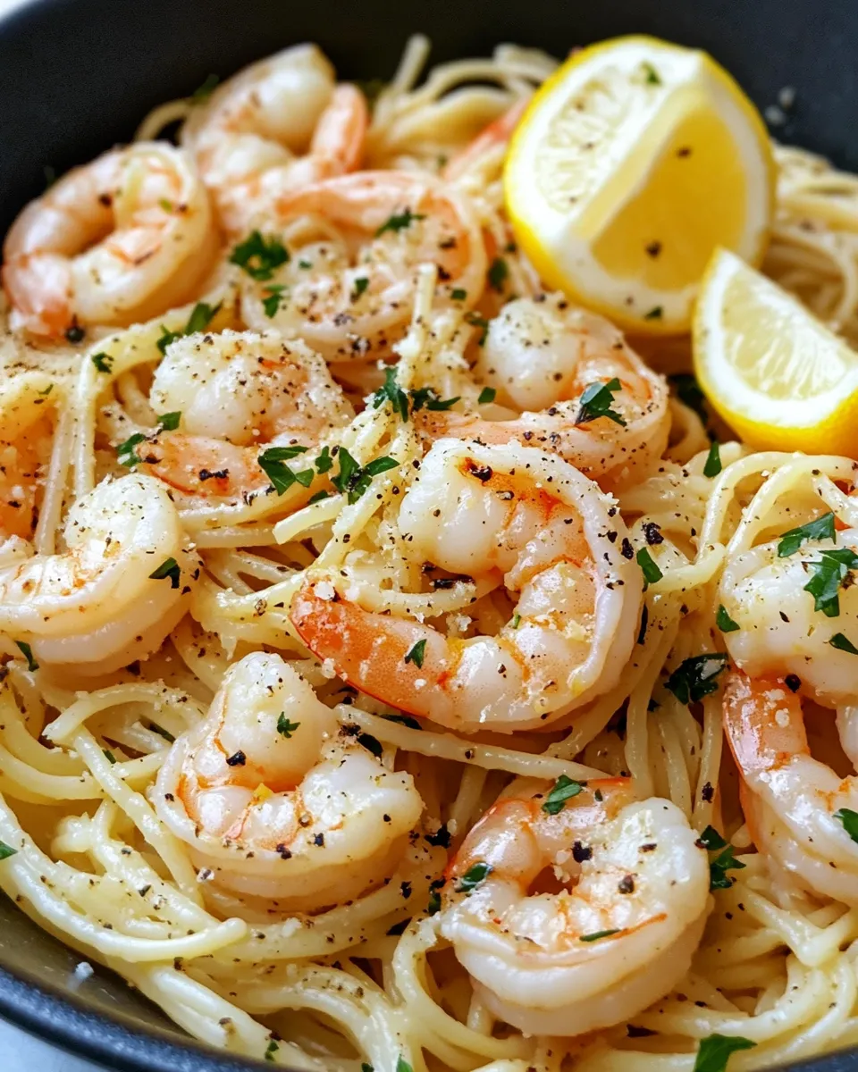 Classic Lemon Butter Shrimp Pasta recipe image