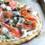 Homemade Loaded Everything Bagel & Lox Pizza recipe photo