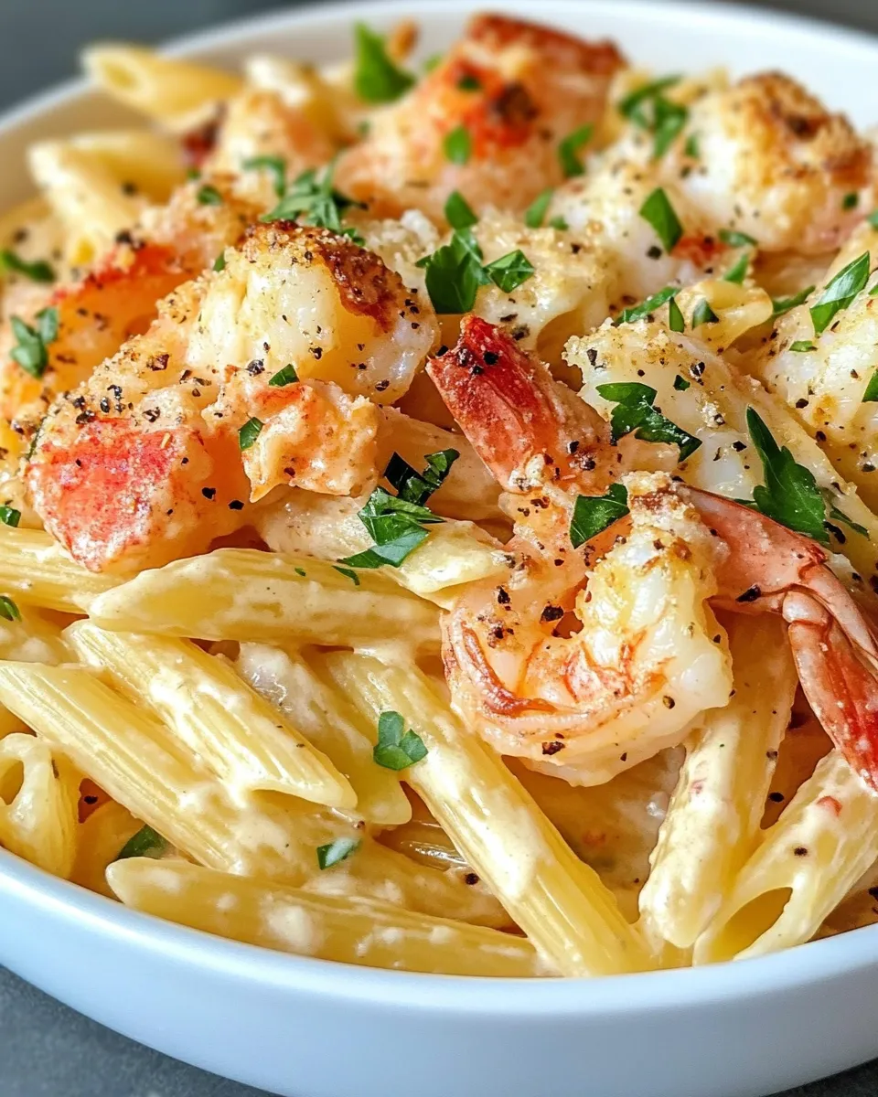 Classic Lobster-Style Seafood Pasta Bake dish photo