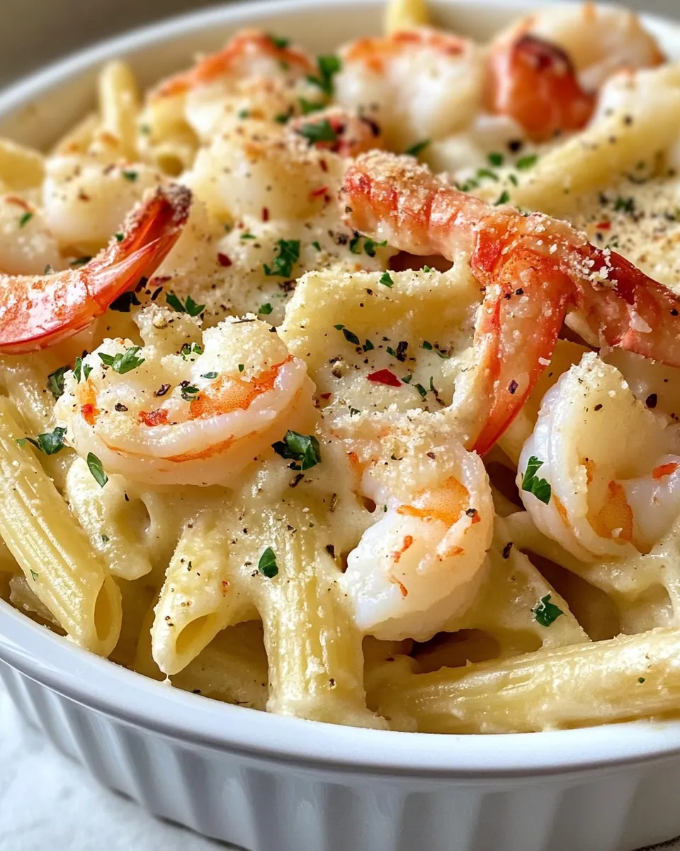 Easy Lobster-Style Seafood Pasta Bake food shot