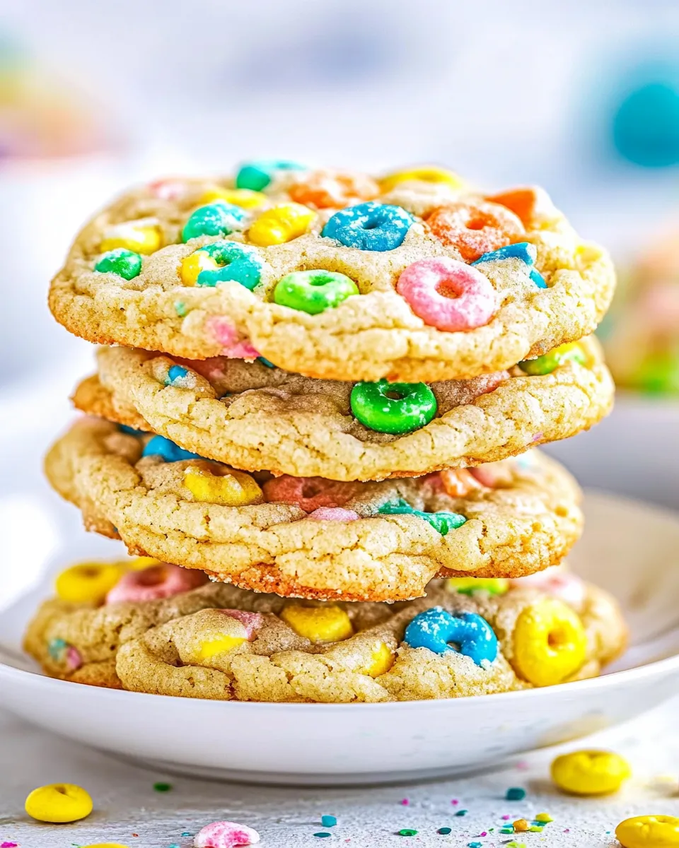 Delicious Lucky Charms Cookies food shot