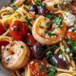 Homemade Mediterranean Shrimp Pasta recipe photo