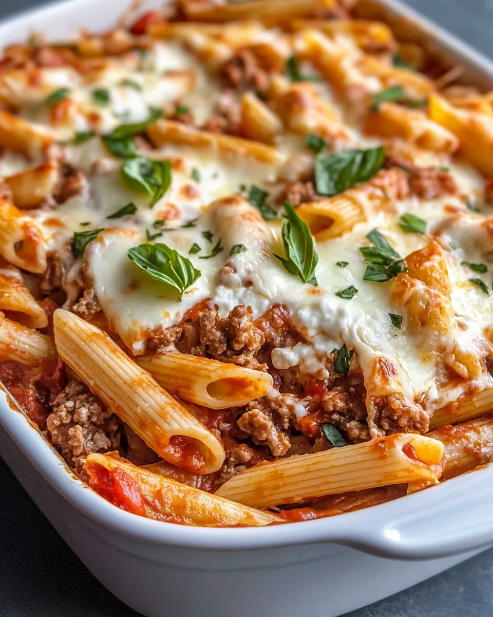 Classic Million Dollar Beef Pasta Bake dish photo