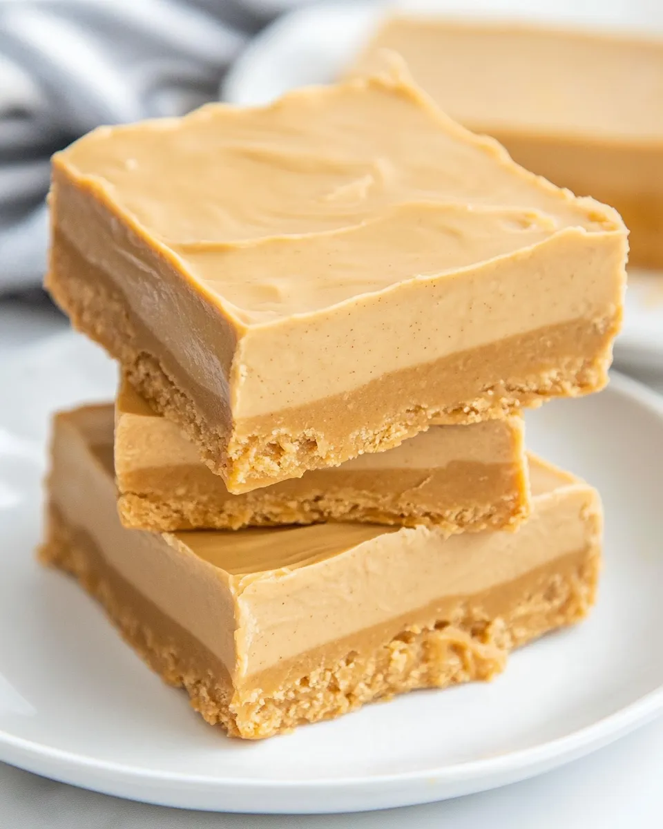 Classic No-Bake Double Peanut Butter Bars dish photo