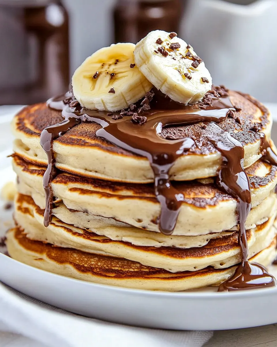 Classic Nutella Stuffed Banana Pancakes image