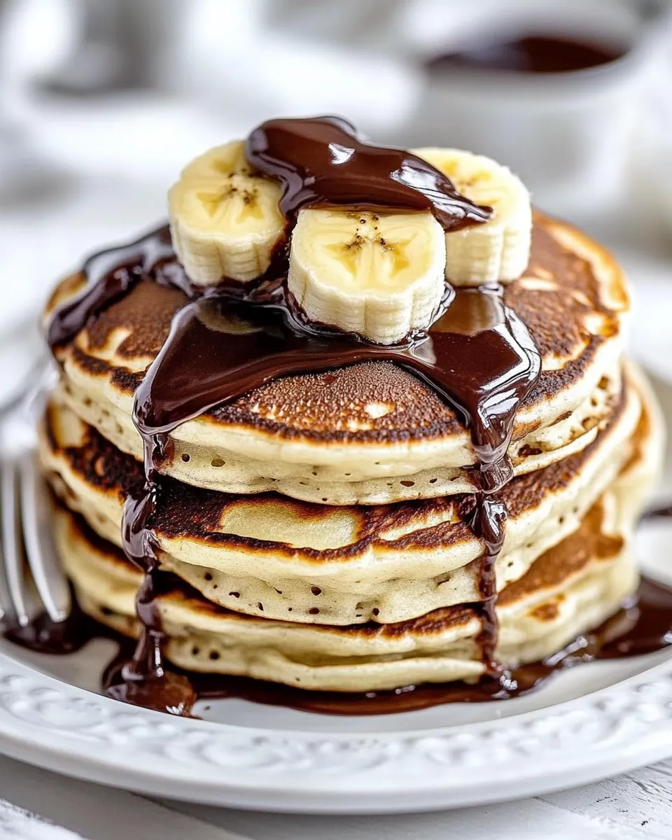 Easy Nutella Stuffed Banana Pancakes recipe photo