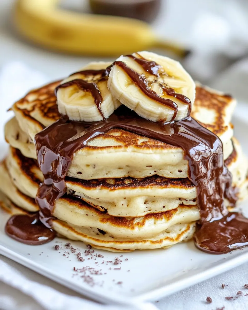 Delicious Nutella Stuffed Banana Pancakes dish photo