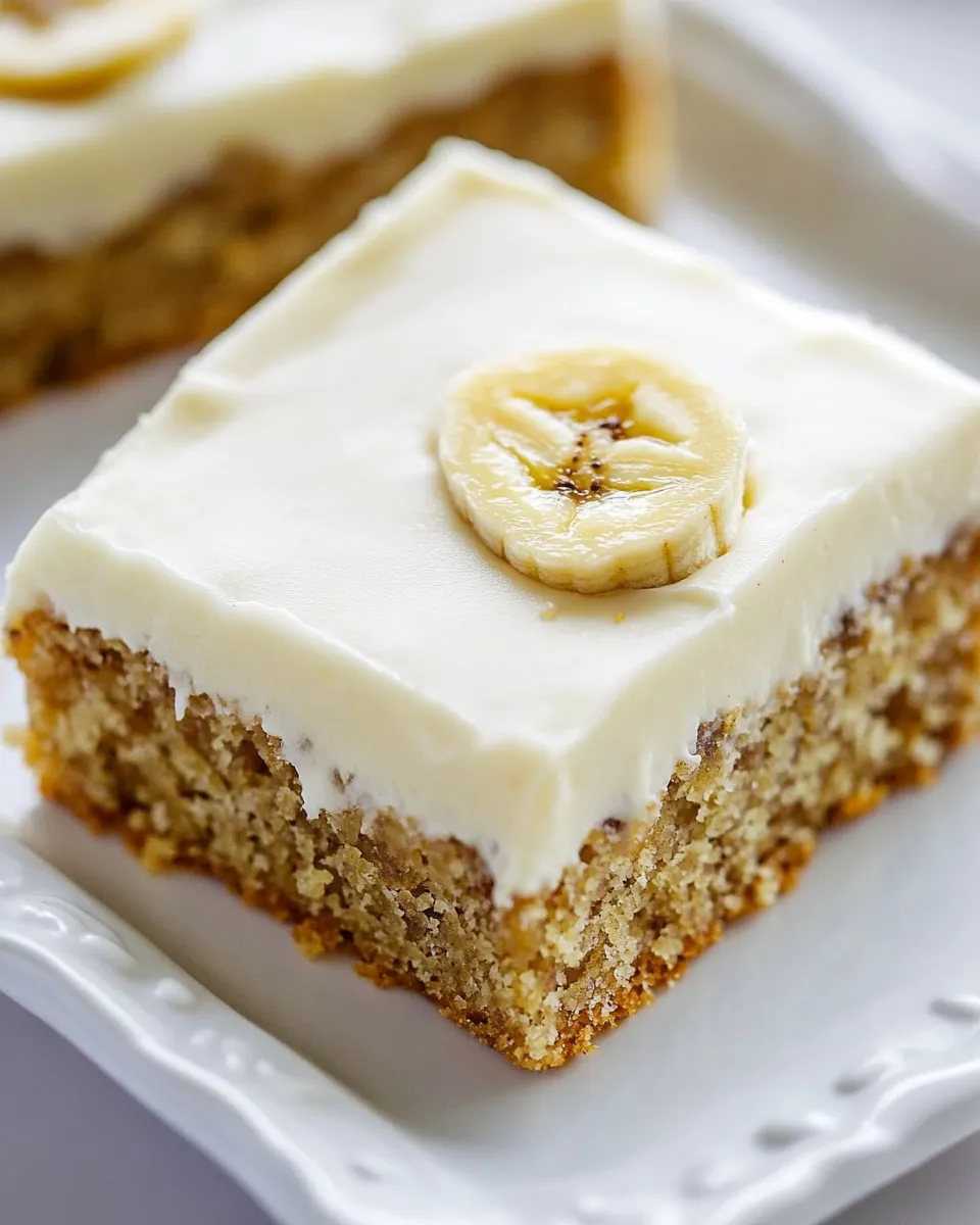 Easy Old-Fashioned Banana Bars with Cream Cheese Frosting recipe photo