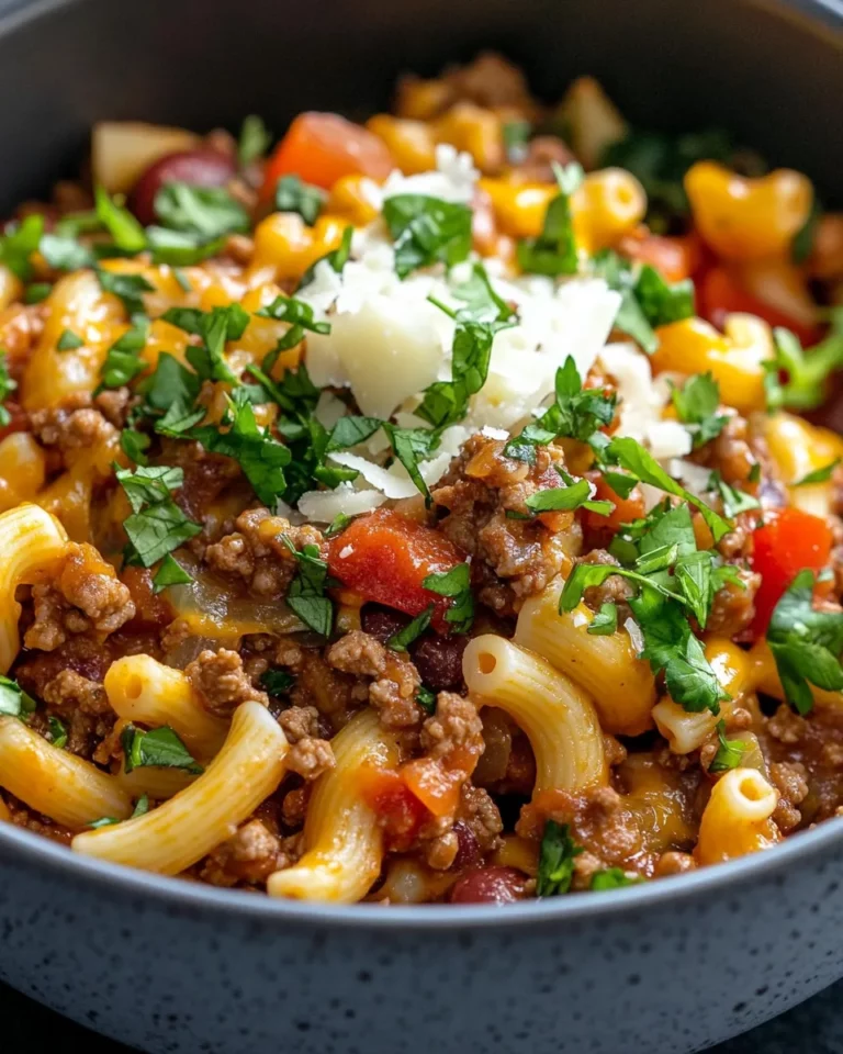 Homemade One-Pot Chili Mac Pasta recipe photo