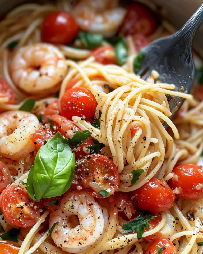 Homemade One-Pot Shrimp and Tomato Pasta recipe photo