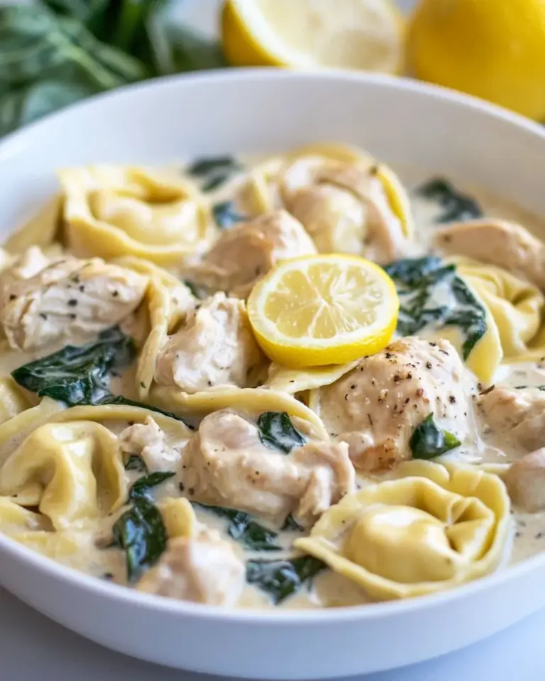 Homemade One Pan Creamy Lemon Chicken Tortellini photo