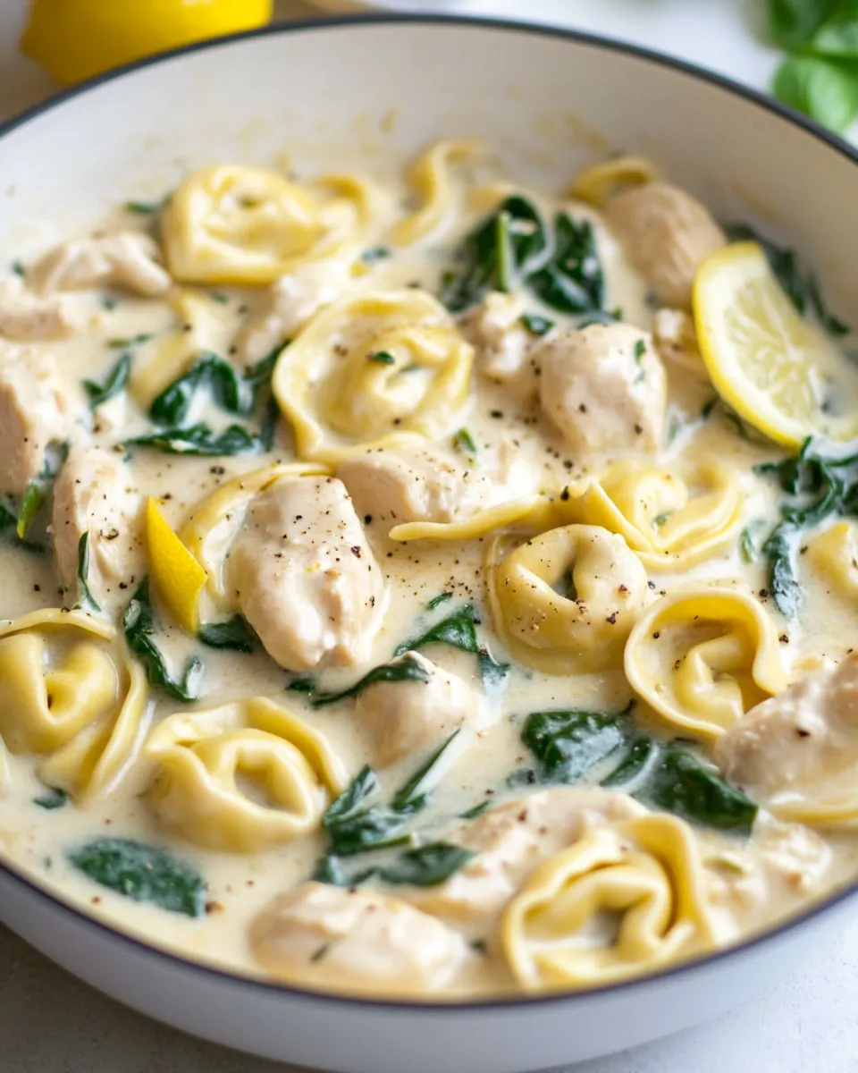 Classic One Pan Creamy Lemon Chicken Tortellini image
