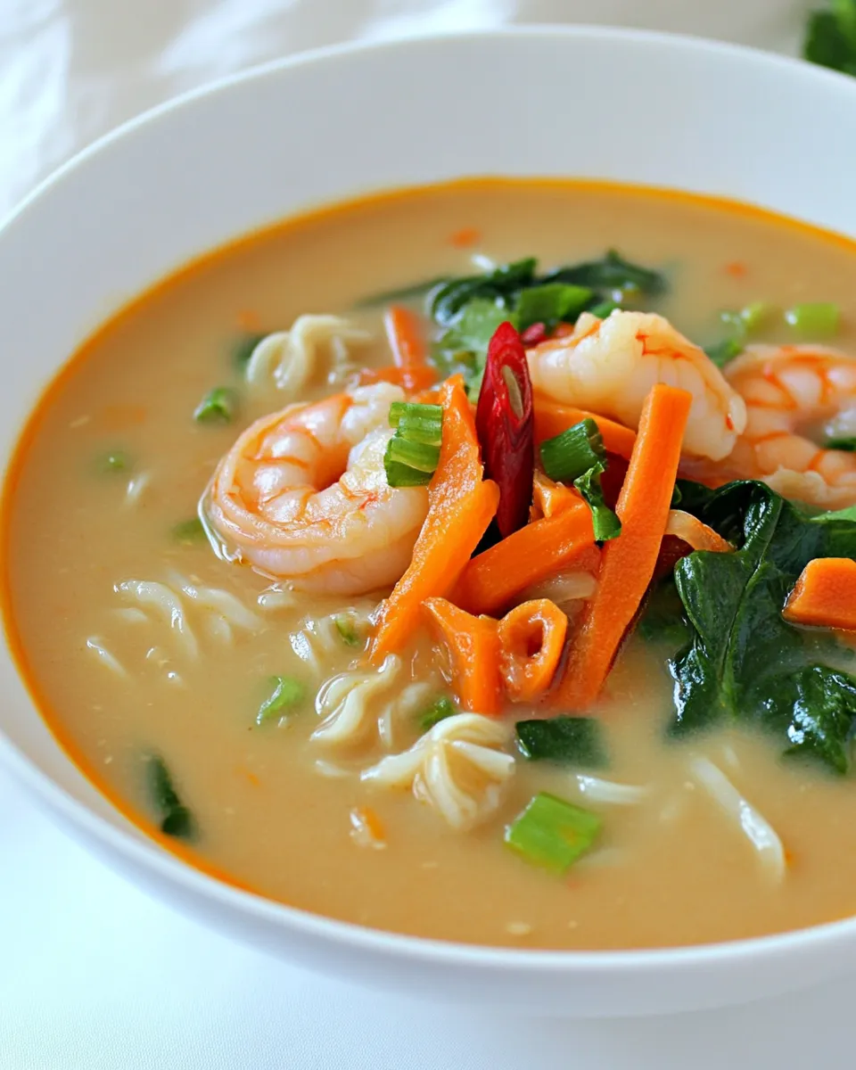Classic Pad Thai Soup with Shrimp and Vegetables image