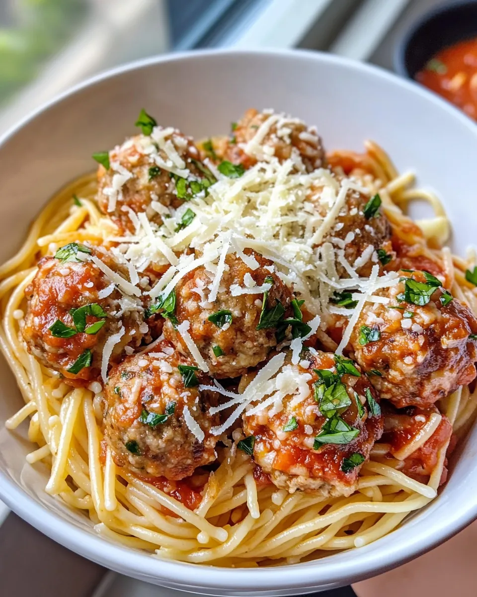 Homemade Parmesan Meatball Pasta Bowls recipe photo