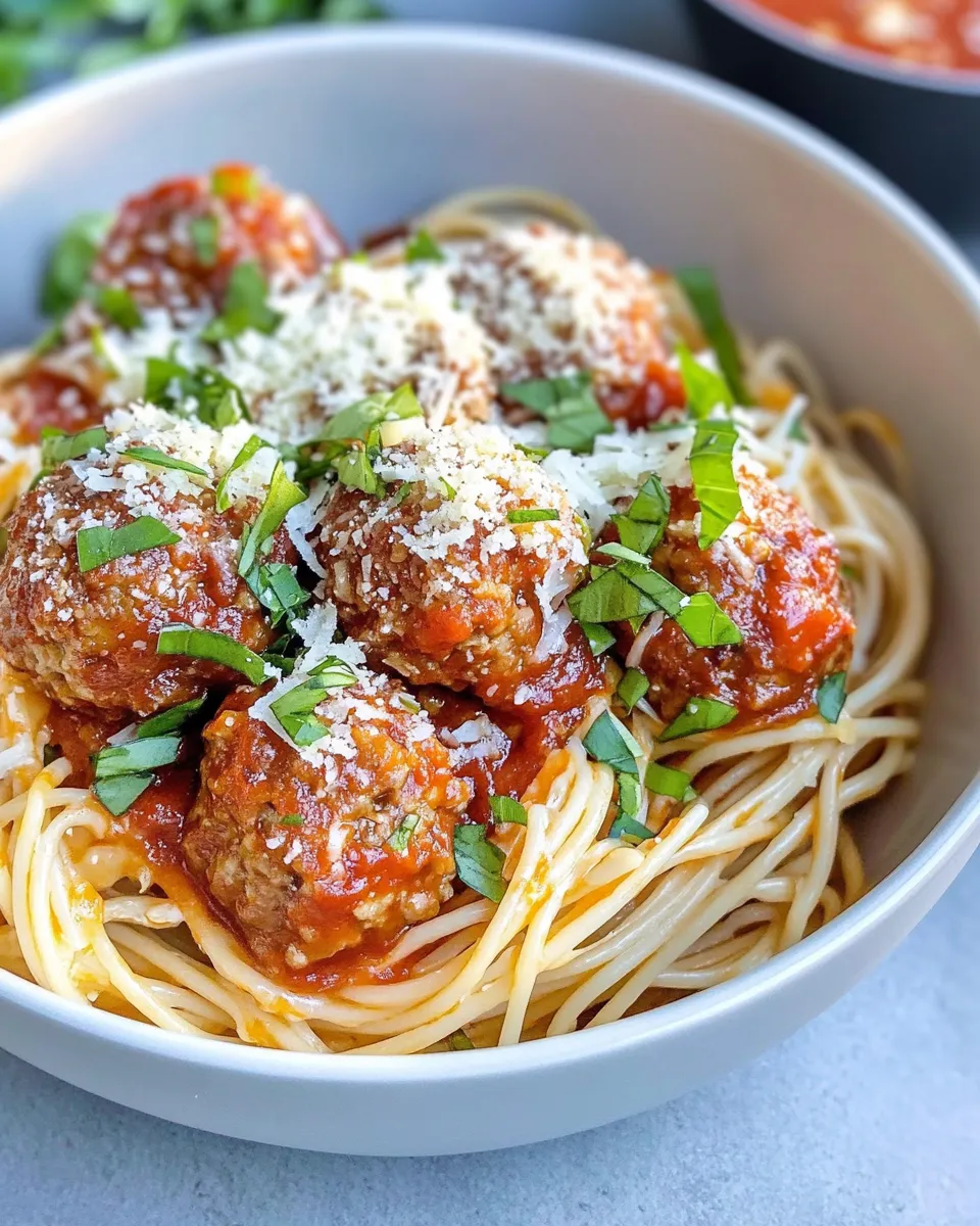 Delicious Parmesan Meatball Pasta Bowls image