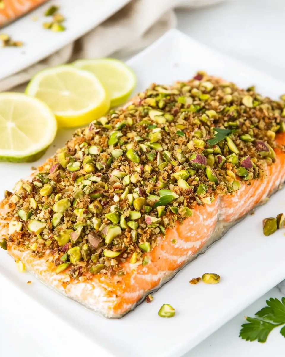Classic Pistachio Crusted Salmon dish photo