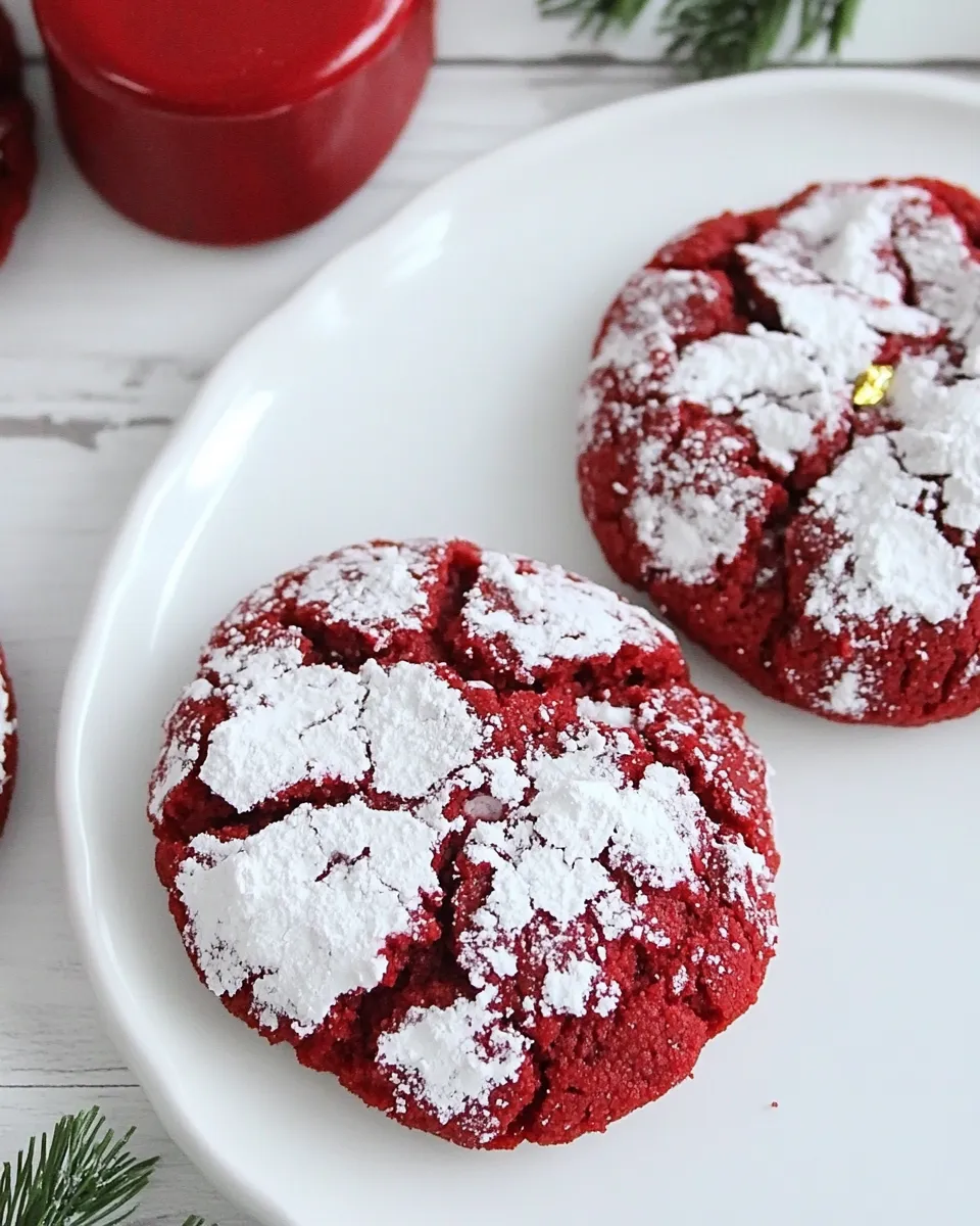Classic Red Velvet Gooey Butter Cookies recipe photo