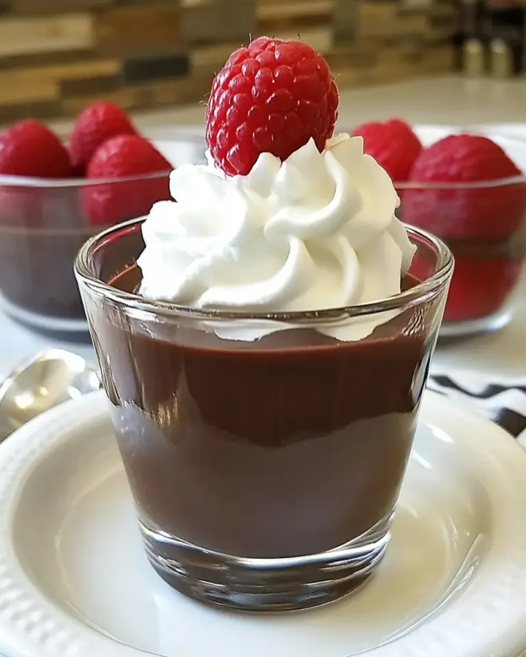 Homemade Rich Double Chocolate Pudding food shot