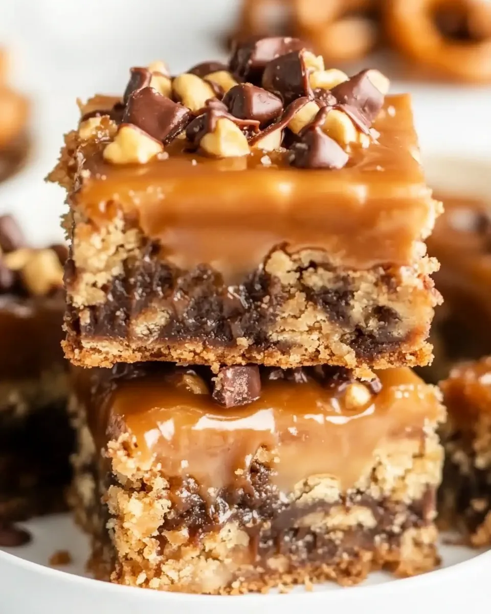 Best Salted Caramel Pretzel Blondies image
