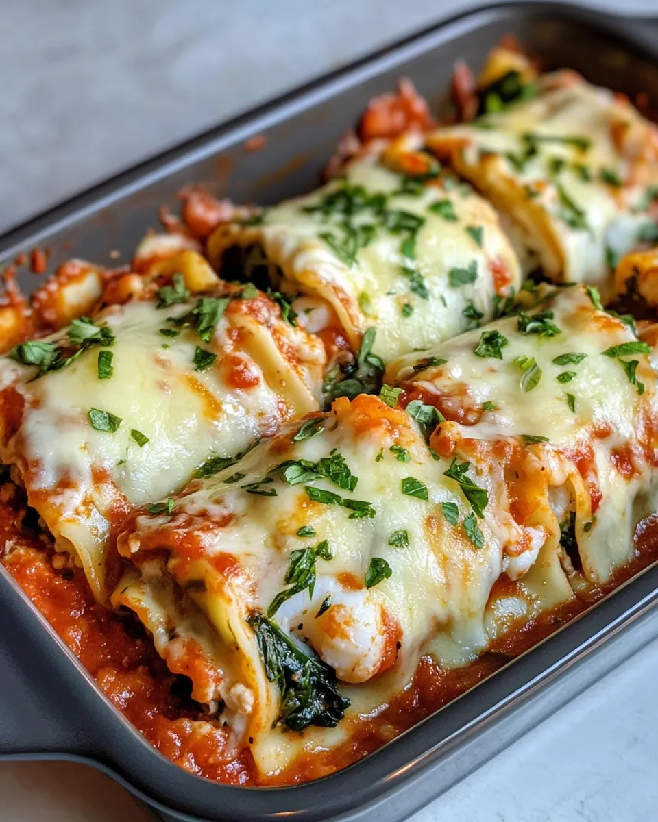 Easy Seafood Lasagna Roll-Ups dish photo