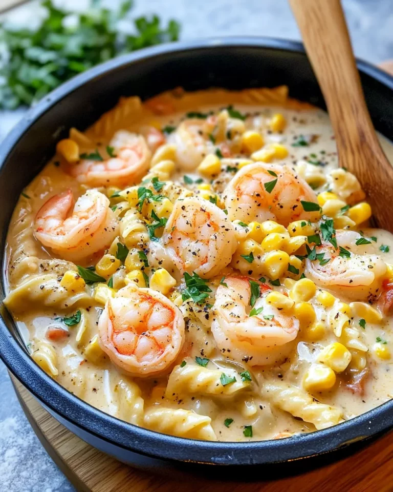 Homemade Shrimp and Corn Pasta Chowder recipe photo