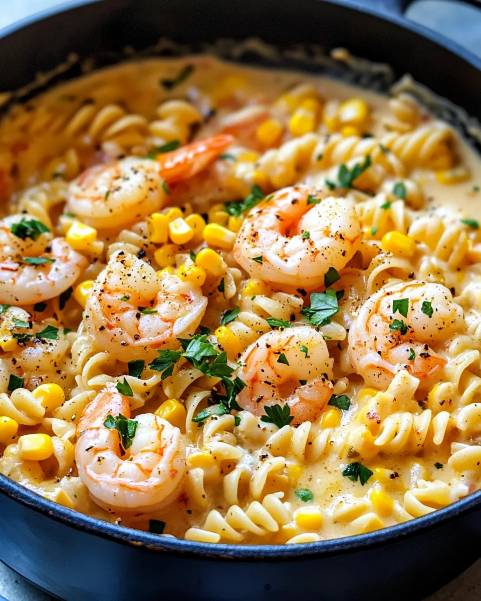 Classic Shrimp and Corn Pasta Chowder dish photo