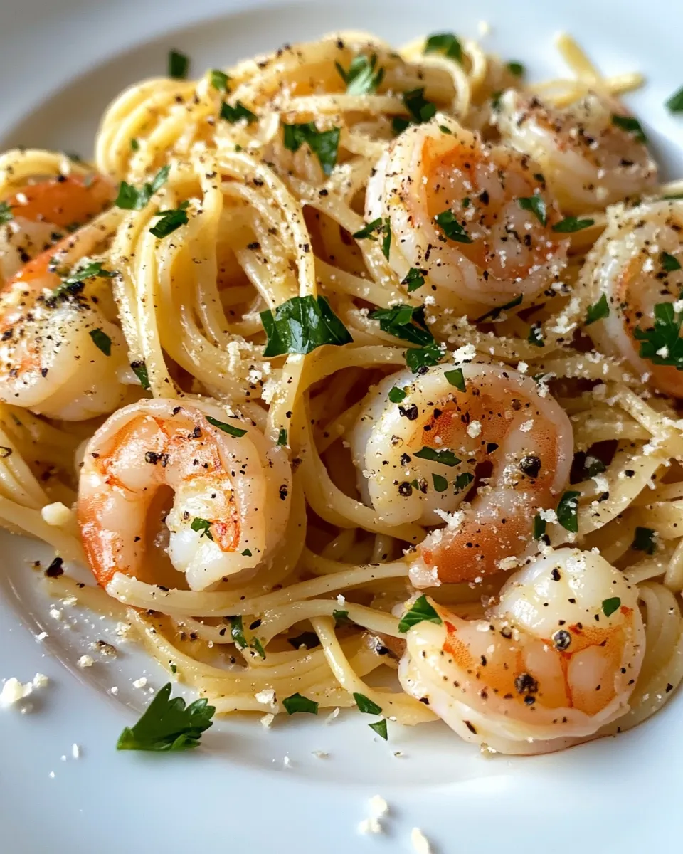Homemade Shrimp and Roasted Garlic Linguine photo