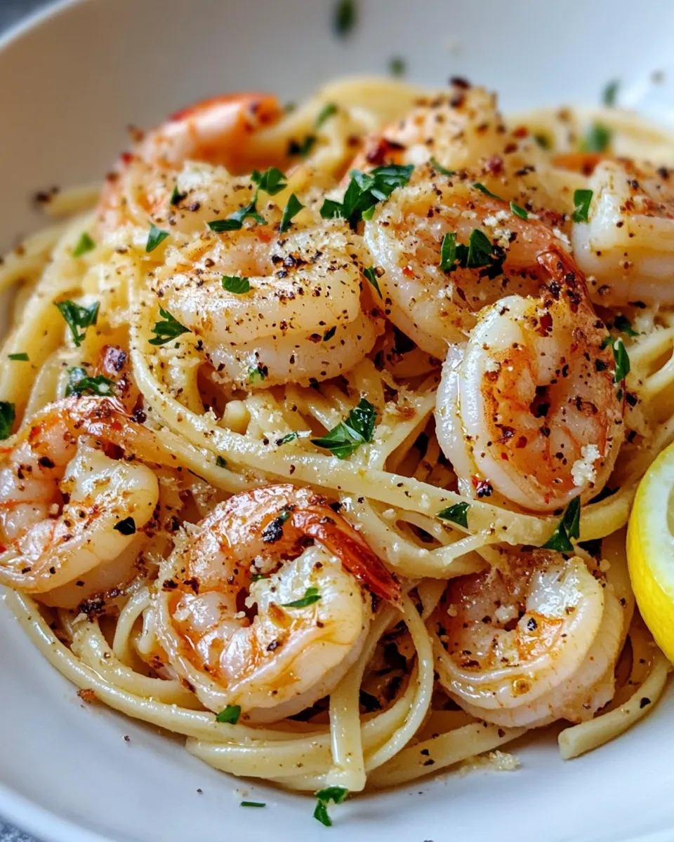 Classic Shrimp and Roasted Garlic Linguine image