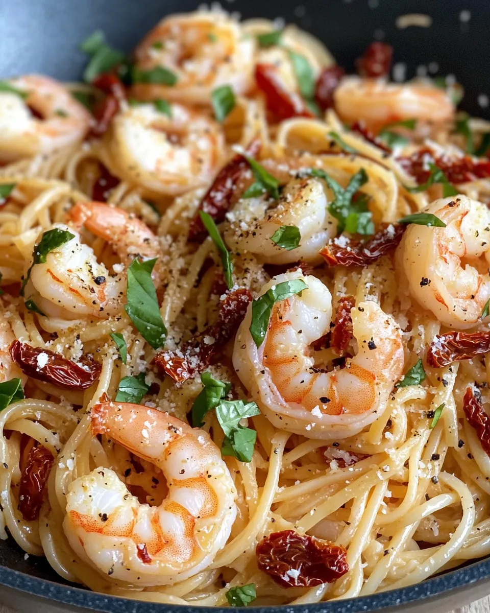 Classic Shrimp and Sun-Dried Tomato Pasta image