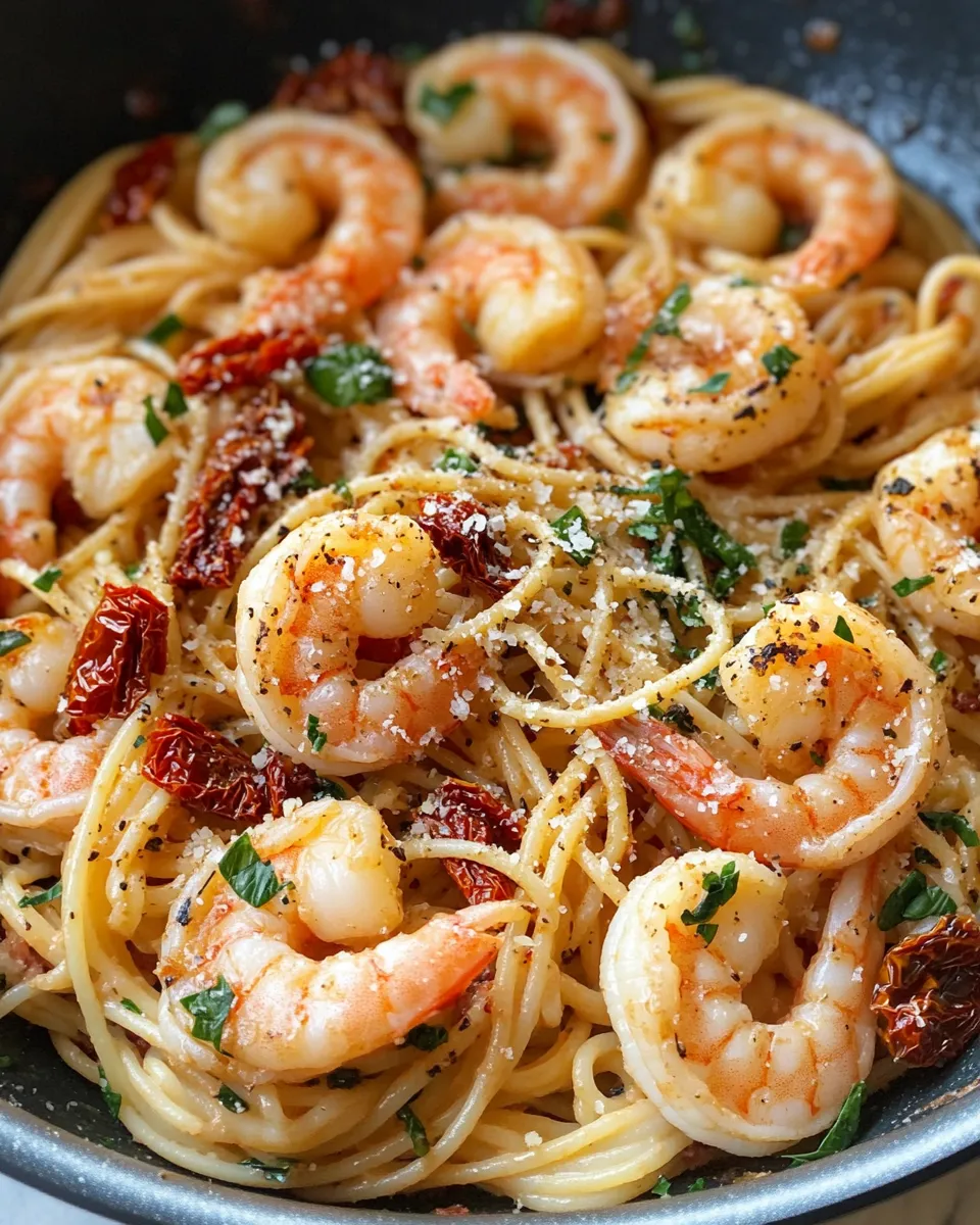 Easy Shrimp and Sun-Dried Tomato Pasta recipe image