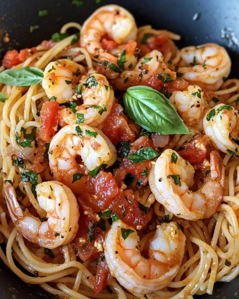 Homemade Shrimp and Tomato Basil Pasta recipe photo