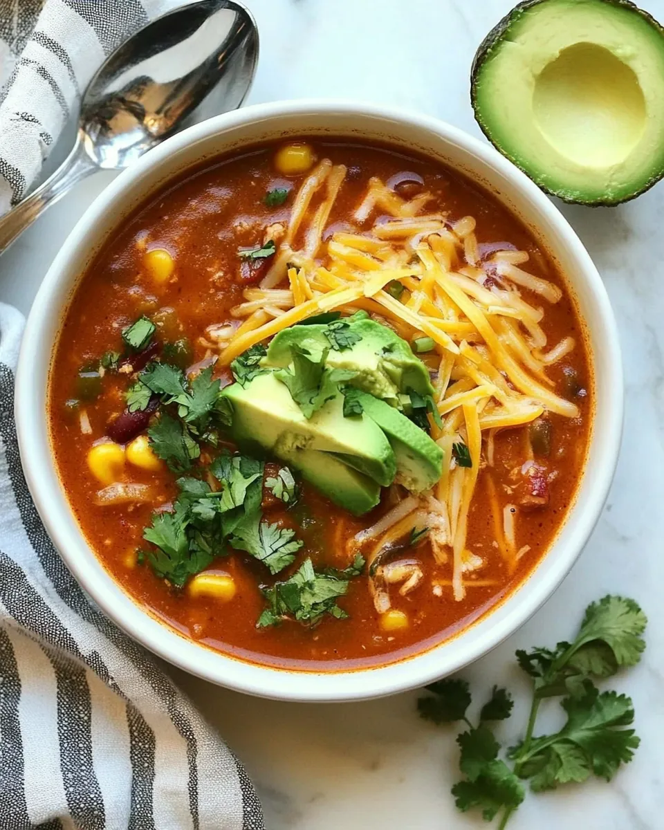 Easy Slow Cooker Enchilada Soup recipe photo