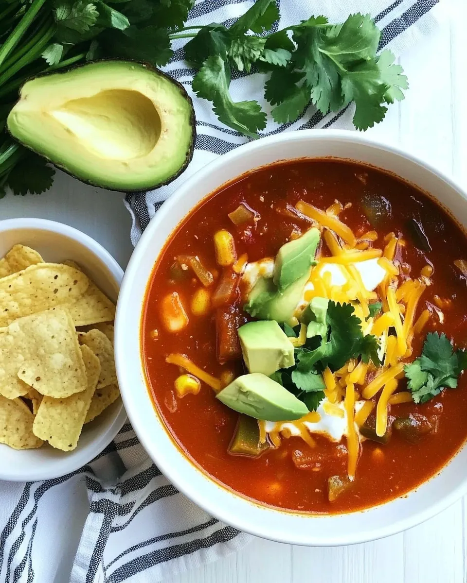 Delicious Slow Cooker Enchilada Soup dish photo