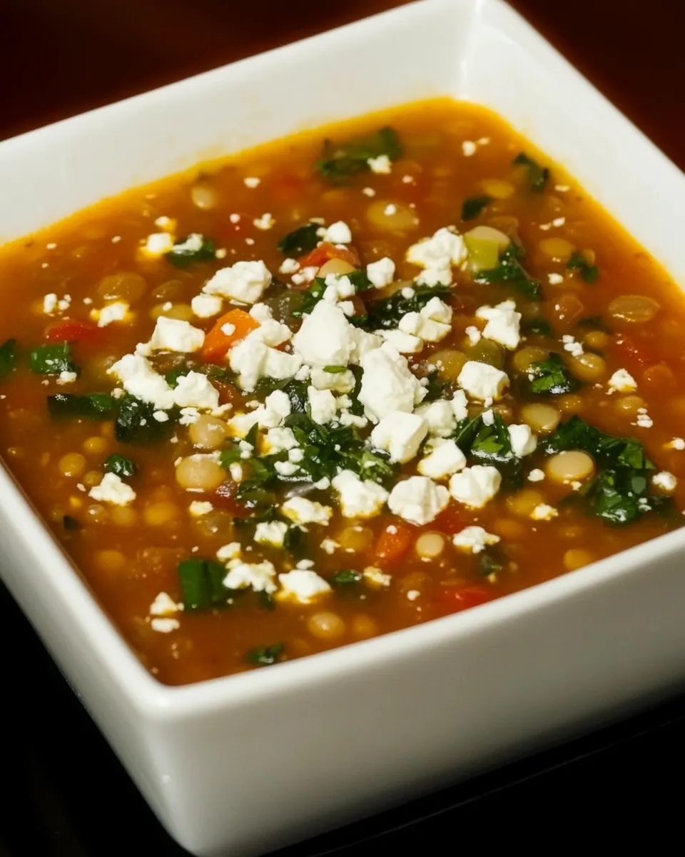 Easy Slow Cooker Greek Lentil Soup dish photo