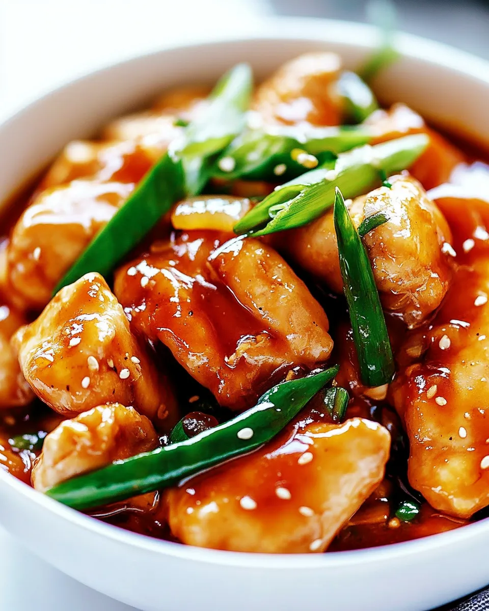 Easy Slow Cooker Mongolian Chicken food shot