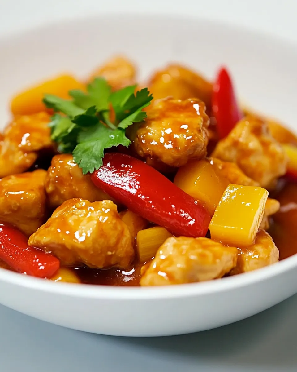 Easy Slow Cooker Sweet and Sour Chicken dish photo