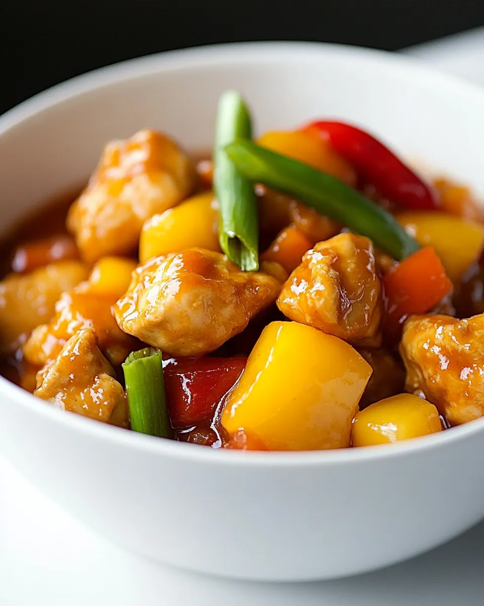 Delicious Slow Cooker Sweet and Sour Chicken food shot