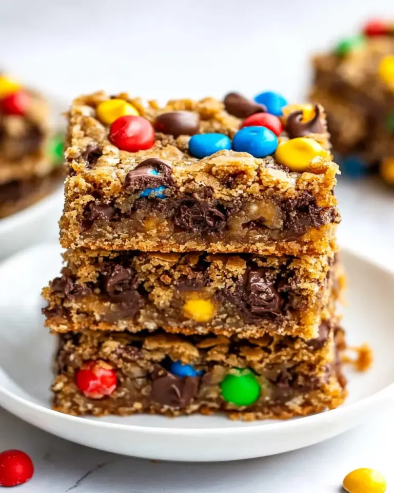 Homemade Small-batch Monster Cookie Bars photo