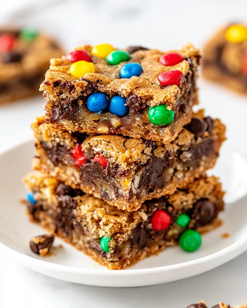 Easy Small-batch Monster Cookie Bars recipe photo